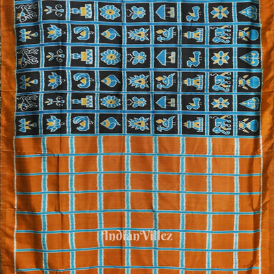 Black Cupper Sulphate Nabakothi Contemporary Silk Saree