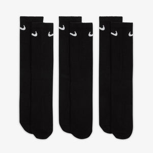 NIKE | EVERYDAY LIGHTWEIGHT TRAINING CREW SOCKS { BLACK/WHITE