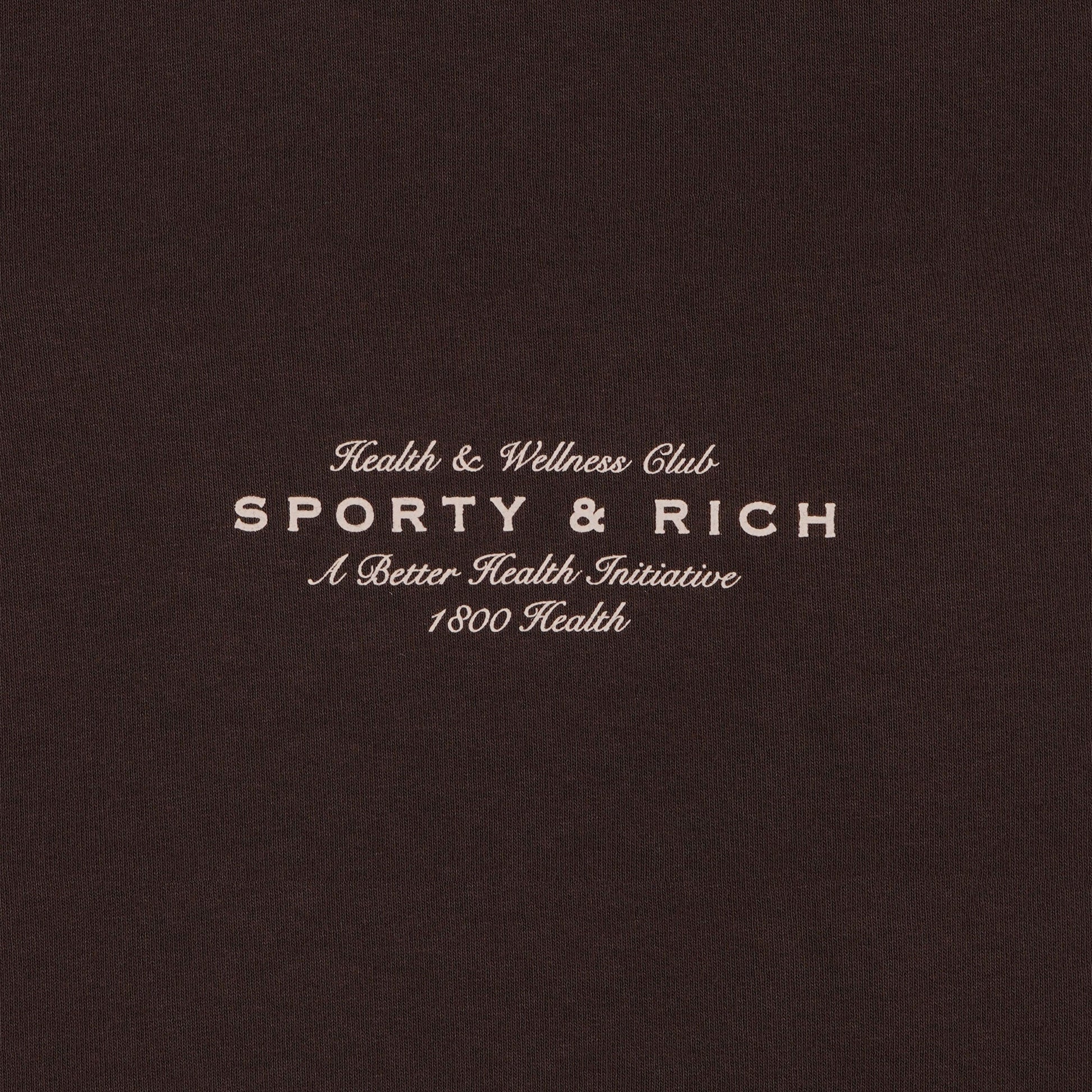 SPORTY & RICH | 1800 HEALTH T-SHIRT { CHOCOLATE/CREAM