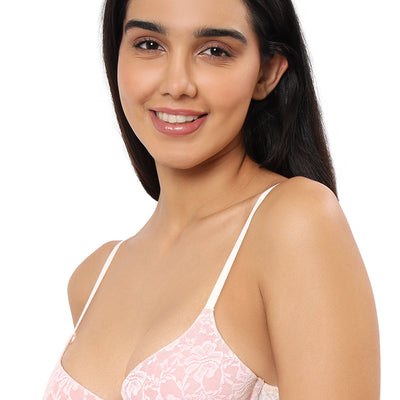 Floral Romance Lightly Padded Wired Full Coverage Bra - Angel W_Bridal R