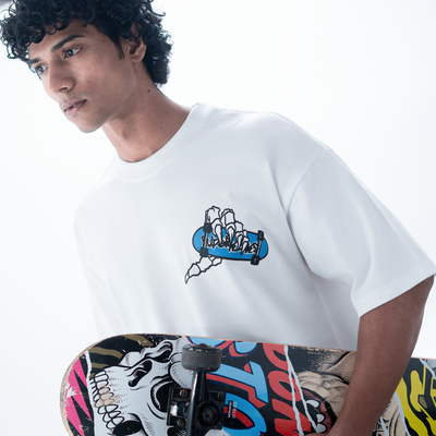 SUPERKICKS | GRIM SKATER' TEE { WHITE
