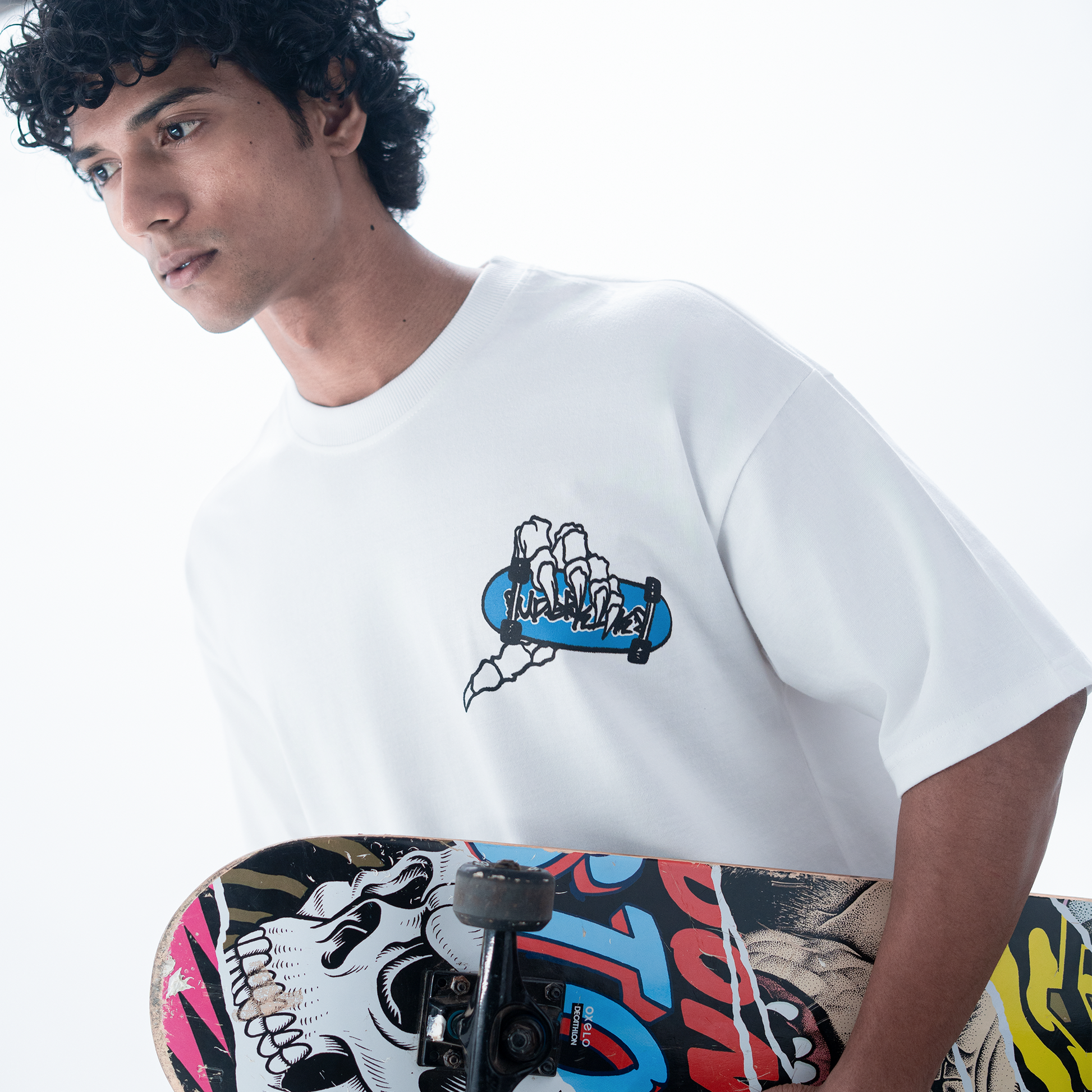 SUPERKICKS | GRIM SKATER' TEE { WHITE