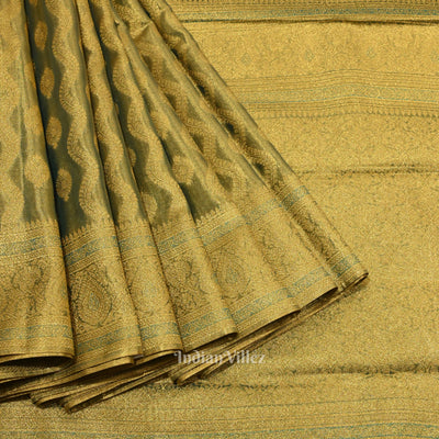 Golden Sky Pure Kanjivaram Tissue Silk Saree