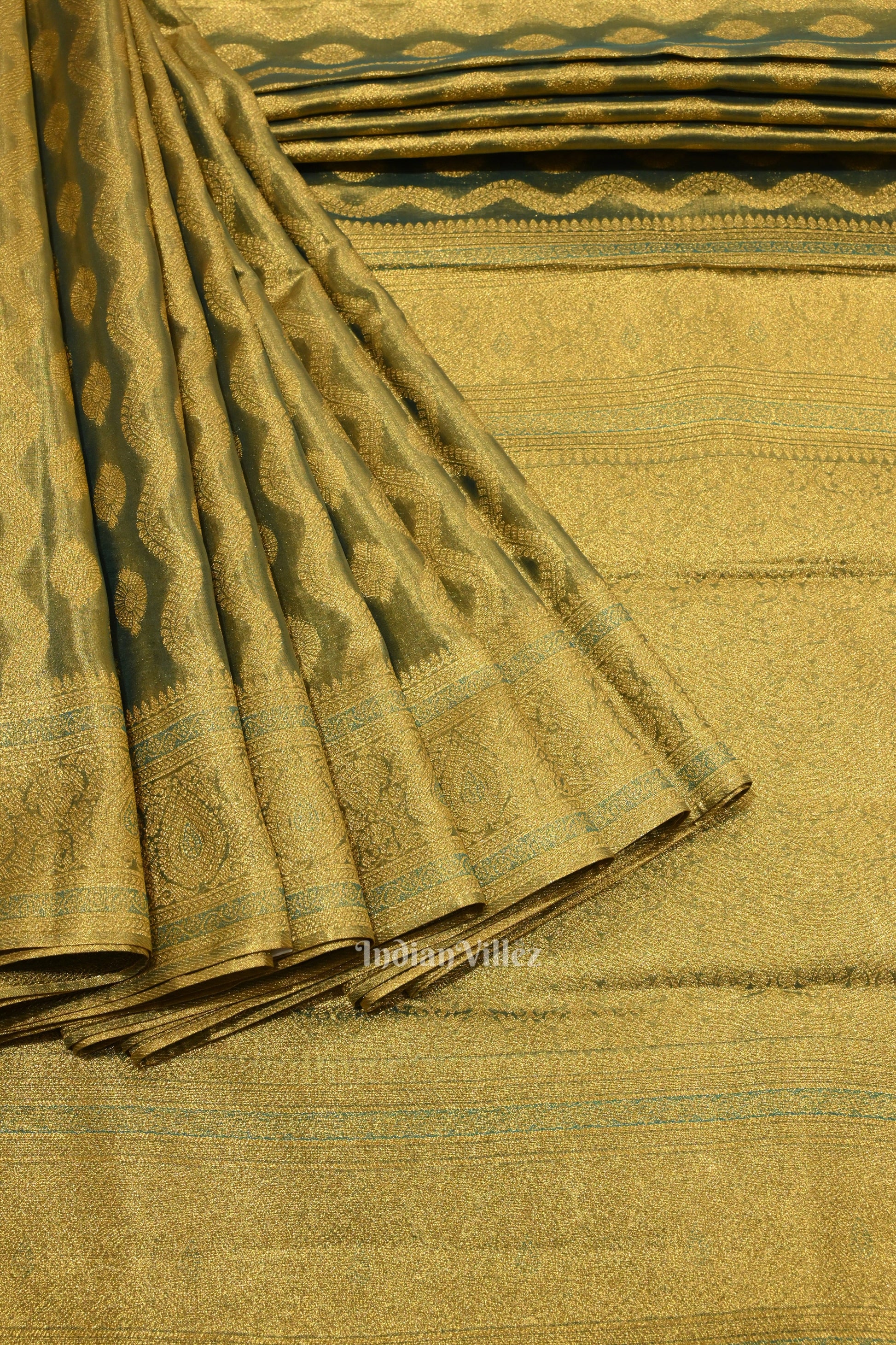 Golden Sky Pure Kanjivaram Tissue Silk Saree