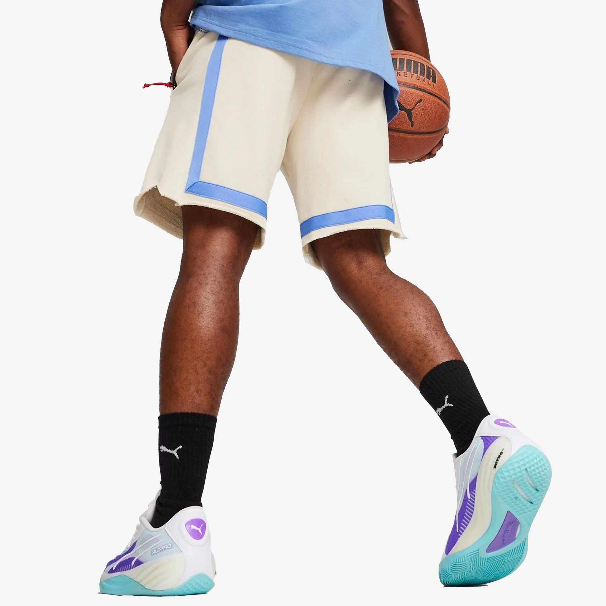 PUMA | SUPERSTITION BASKETBALL TERRY SHORTS { ALPINE SNOW