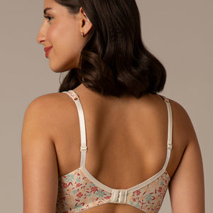 Dreamy comfort Non-Padded Non-Wired Cotton Bra - Daisy Print