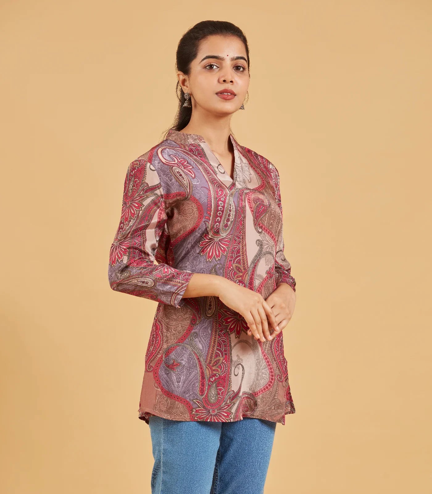 Multi colour Abstract Printed Short Top