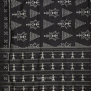 Black Tribal Designer Contemporary Silk Saree