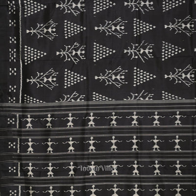 Black Tribal Designer Contemporary Silk Saree