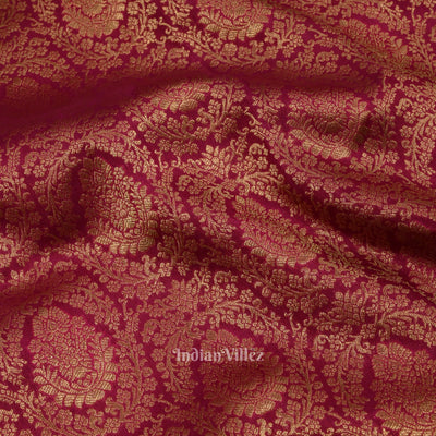 Pink With Golden Pure Kanjivaram Silk Saree