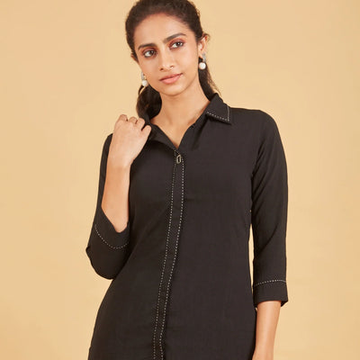 Formal Black Short Top