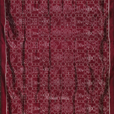 Wine Nabakothi Contemporary Designer Silk Saree
