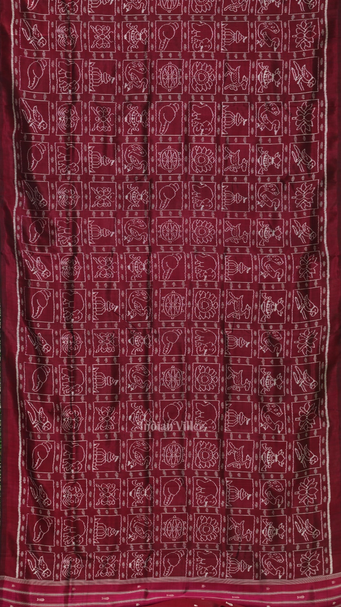 Wine Nabakothi Contemporary Designer Silk Saree