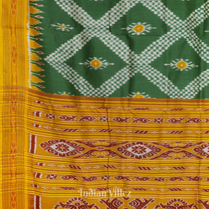 Green Tarabali Odisha Ikat Khandua Silk saree