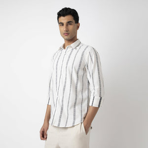 Striped Cotton Casual Shirt