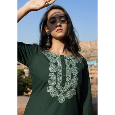 green-embroidered-cotton-silk-kurti