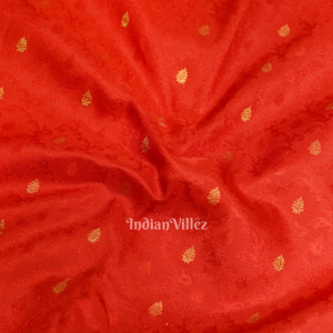 Red Woven Brocade with Golden Broder Bridal Kanjivaram Silk Saree