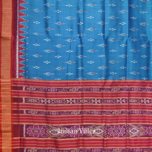 Cupper Sulphate Mayur Chandrika Odisha Ikat Khandua Silk Saree