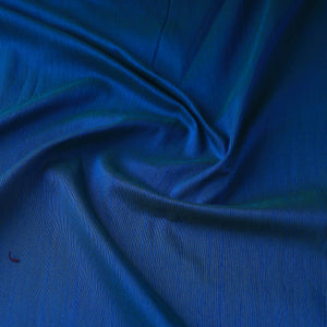 Blue - Elegant Slub Silk Plain Fabric 04