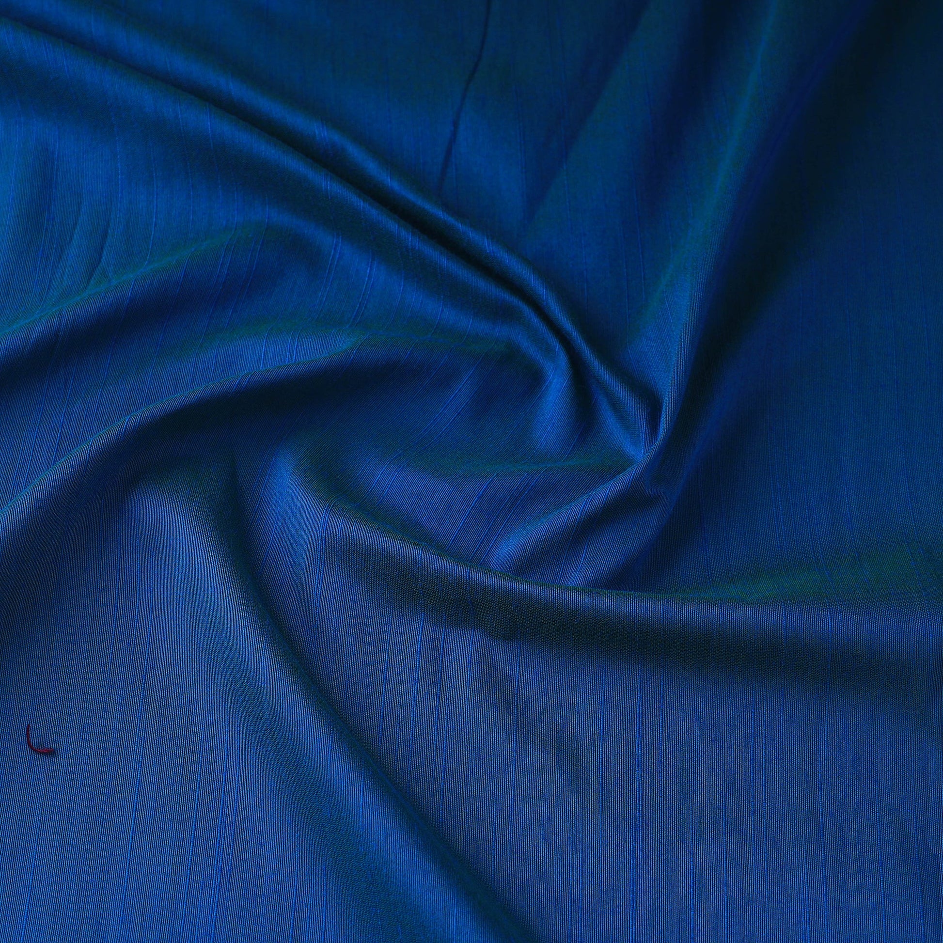 Blue - Elegant Slub Silk Plain Fabric 04
