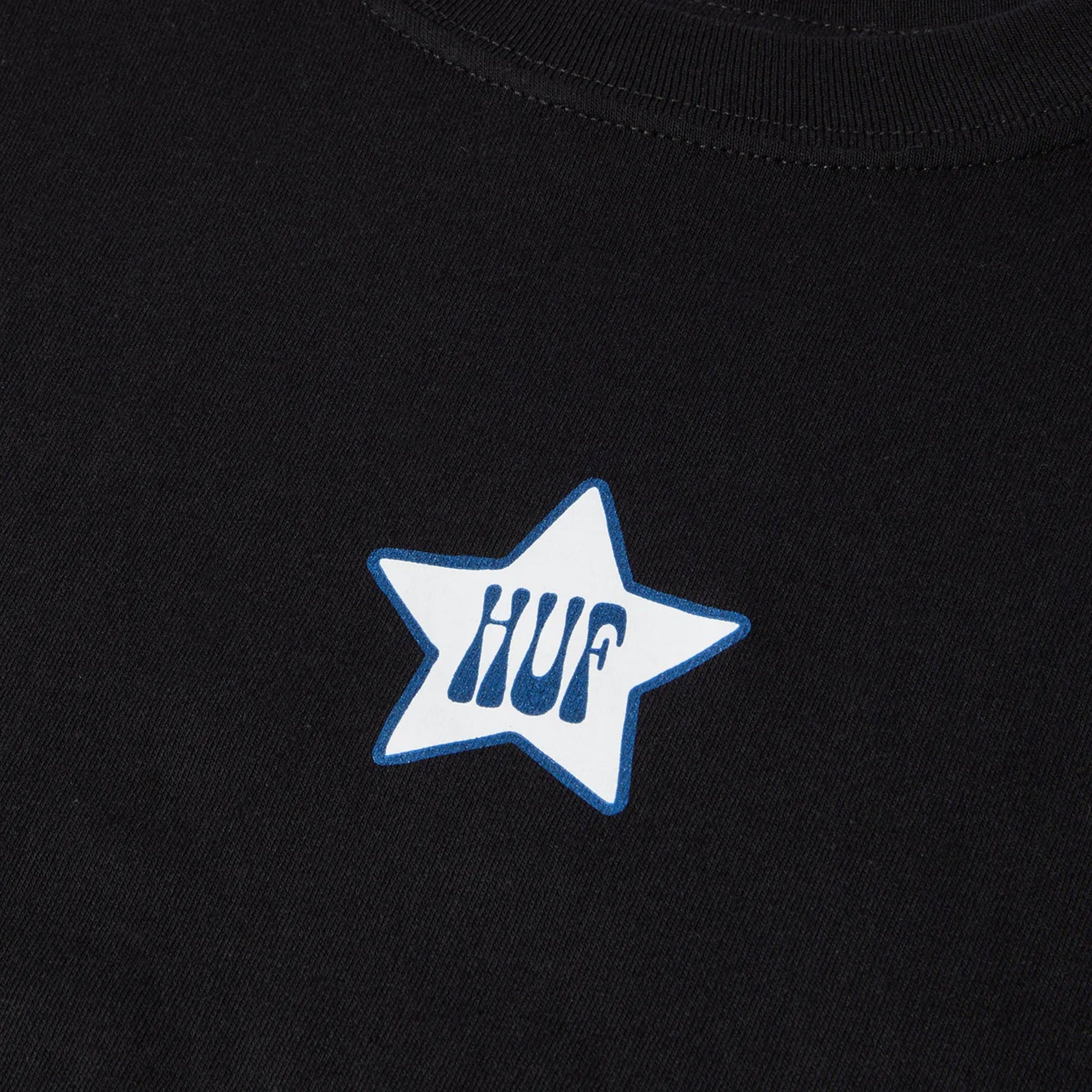 HUF | H STARDUST T-SHIRT  { BLACK