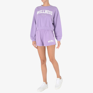 SPORTY & RICH | WELLNESS IVY DISCO SHORT { VIOLET/WHITE