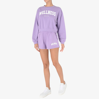 SPORTY & RICH | WELLNESS IVY DISCO SHORT { VIOLET/WHITE