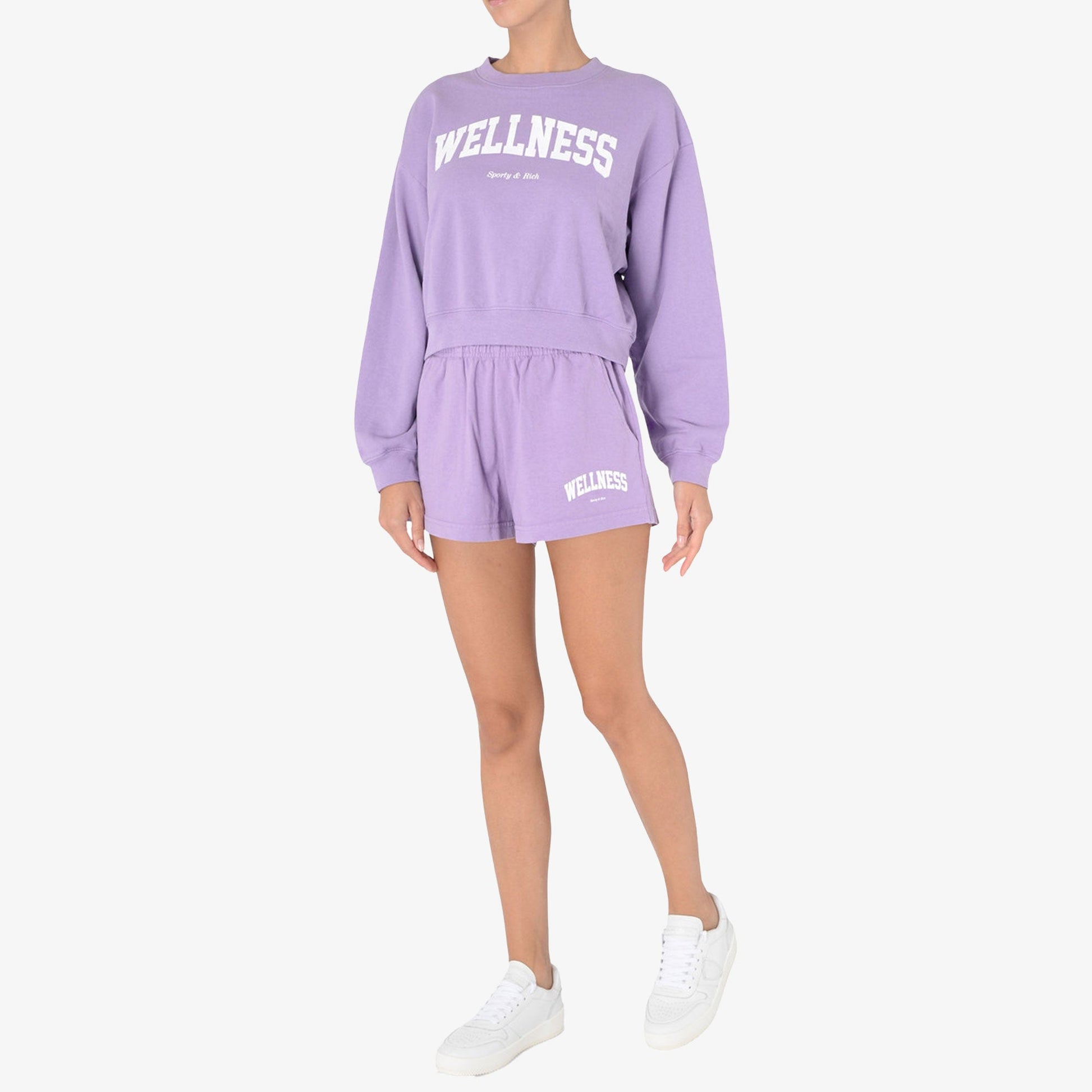SPORTY & RICH | WELLNESS IVY DISCO SHORT { VIOLET/WHITE