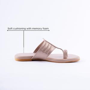 Rosy Pink Kolha Flats