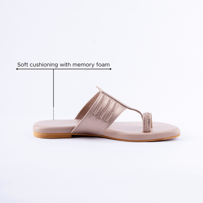 Rosy Pink Kolha Flats