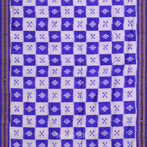 Royal Blue Broder Pasapali Theme Odisha Handloom Khandua Silk Saree