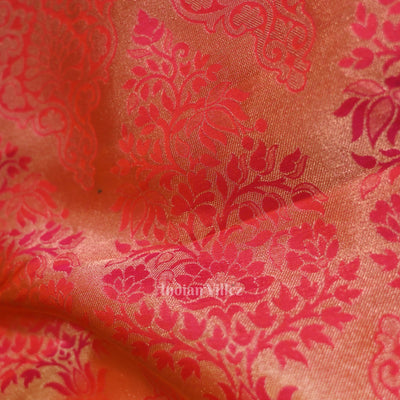 Hot Pink  pure authentic Kanjivaram Silk Saree with  Zari Brocade