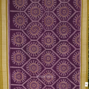 Violet Mehendi Odisha Sambalpuri Pure Cotton Ikat Saree