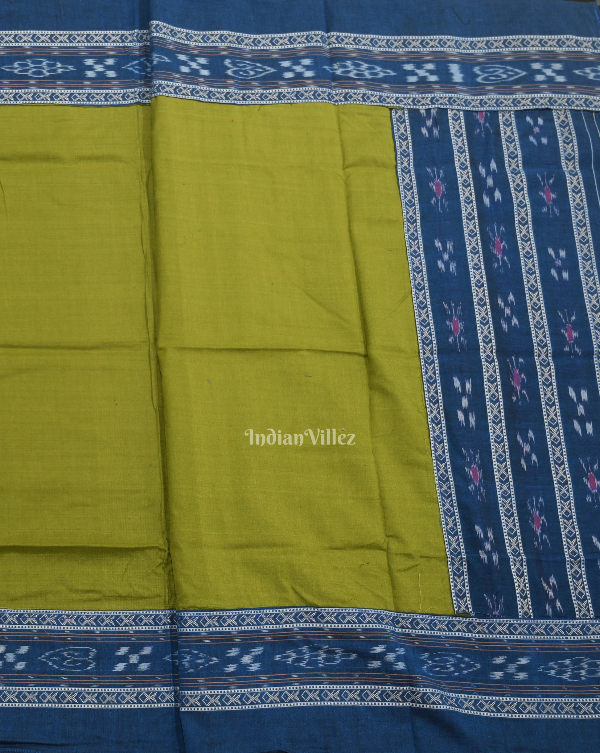 Blue Mehendi Green  Pasapali Sambalpuri Cotton Dress set with Dupatta