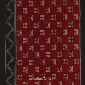 Maroon Laxmipada Odisha Ikat Sambalpuri Pure Cotton Saree
