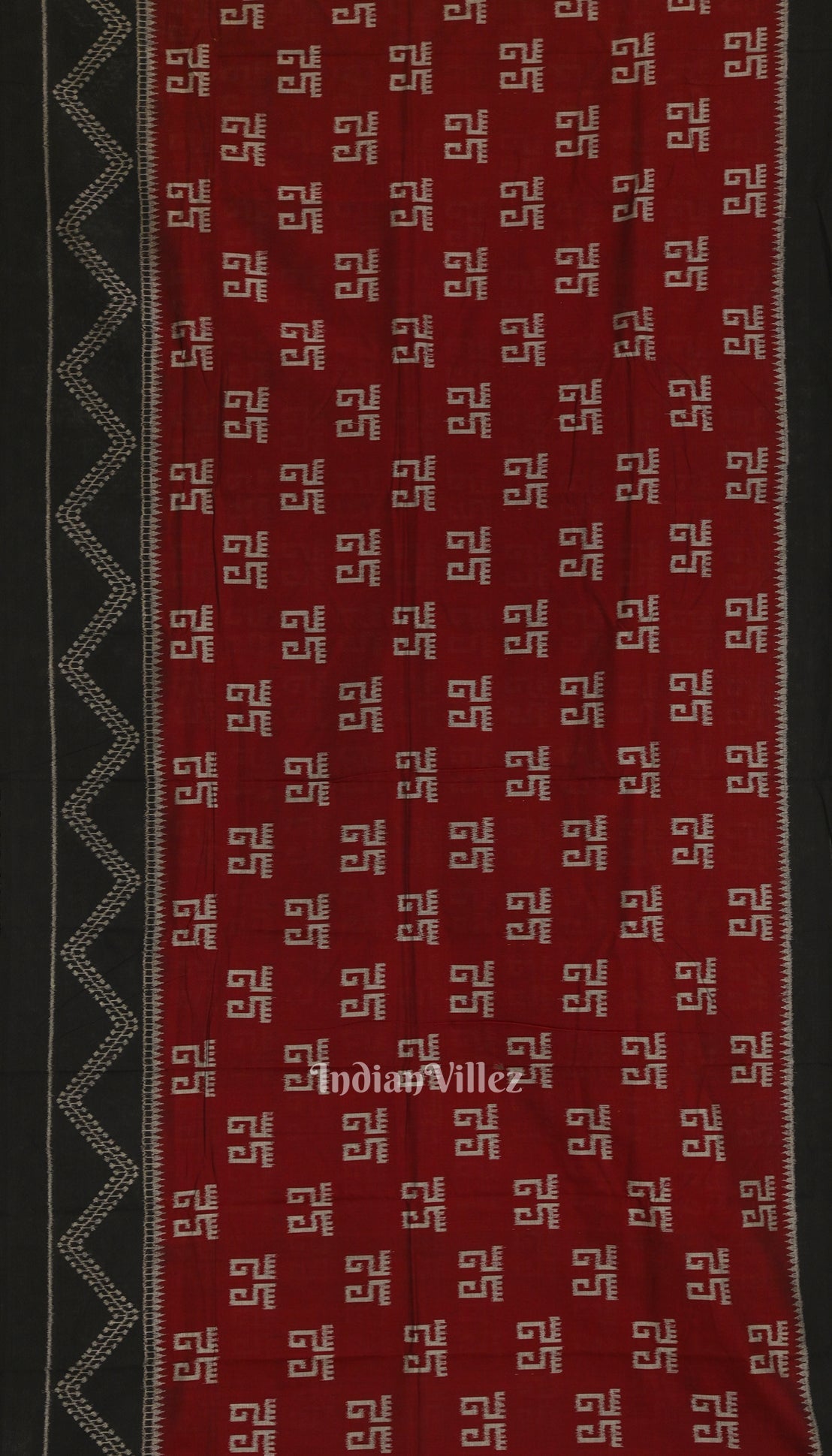 Maroon Laxmipada Odisha Ikat Sambalpuri Pure Cotton Saree