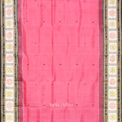 Pink Odisha Ikat Kathiphera Khandua Silk Saree