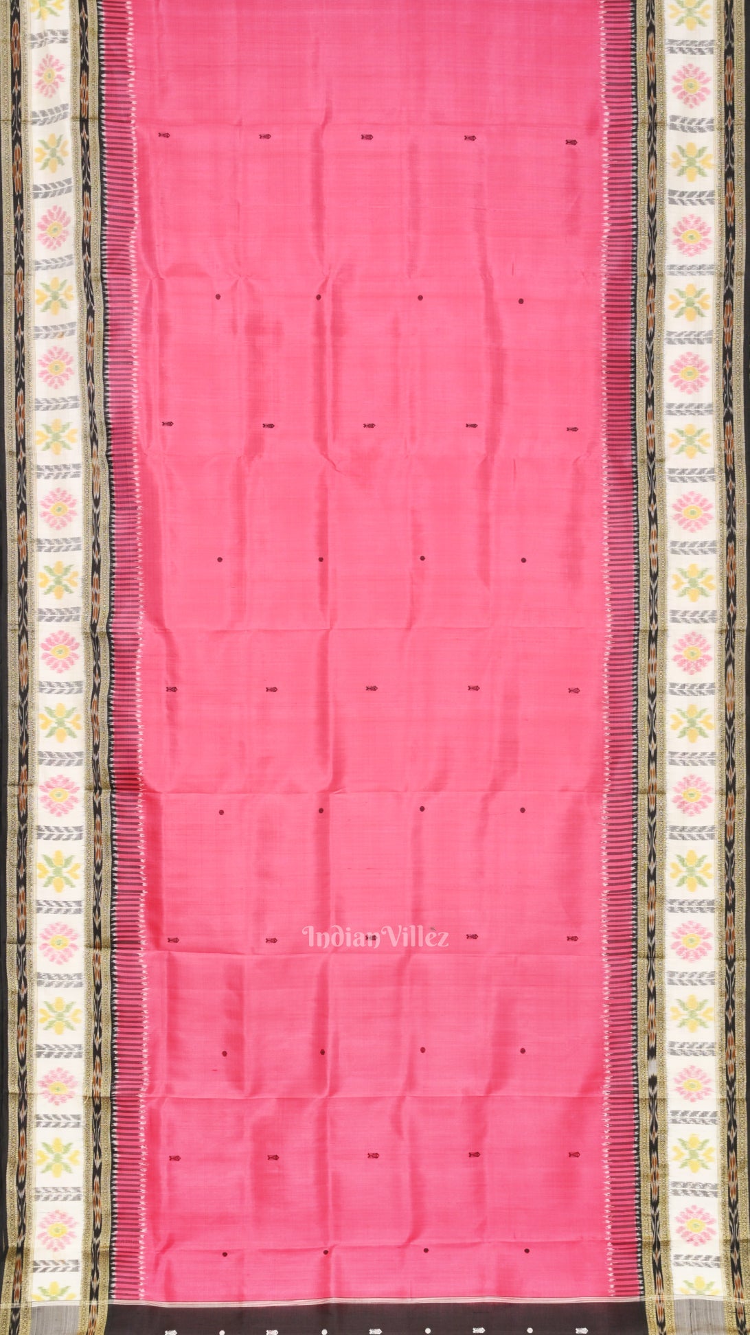 Pink Odisha Ikat Kathiphera Khandua Silk Saree