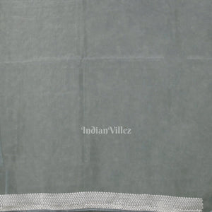 Light Blue Parsi Gara Floral Motif Hand Embroidered Saree