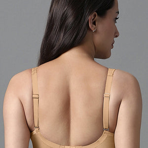 Airy Padded Non-wired Support Bra - Sandalwood