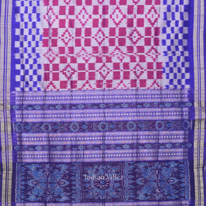 Purple Dual Tone Pasapali Sambalpuri Silk Saree