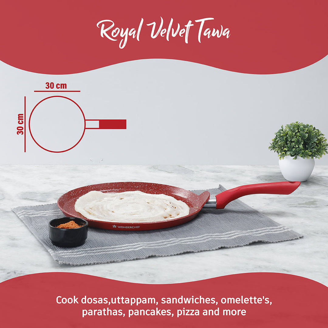 Royal Velvet 30 cm Non-Stick Dosa Tawa | Induction Bottom .