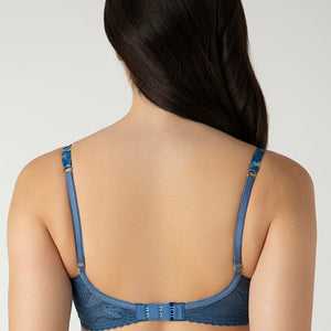 Demure Padded Non-Wired Demi Bra - Floral Fusion Print