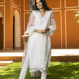 Sophia Organza Straight Kurta Set