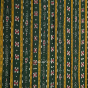 Green Cream  Maniabandha Sambalpuri Cotton Dress set & Dupatta