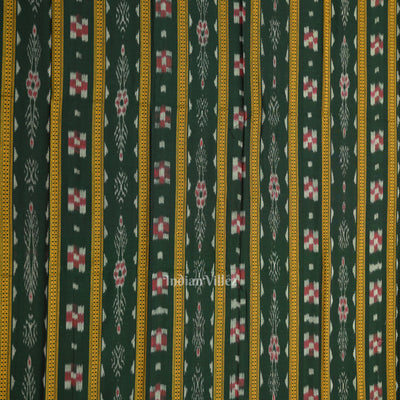 Green Cream  Maniabandha Sambalpuri Cotton Dress set & Dupatta