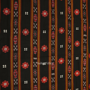 Black Red Maniabandha Sambalpuri Cotton Dress set & Dupatta