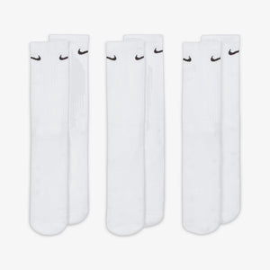 NIKE | EVERYDAY CUSHIONED TRAINING CREW SOCKS { WHITE/BLACK
