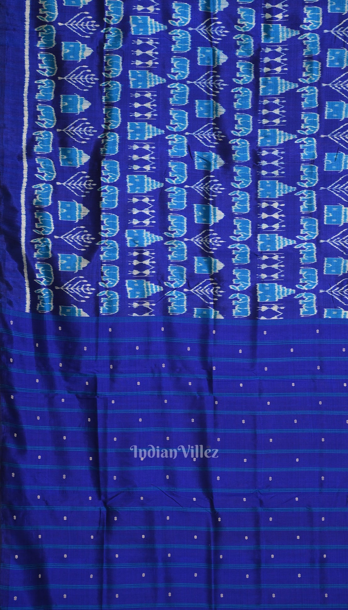 Exclusive Designer Royal Blue Contemporary Silk Saree