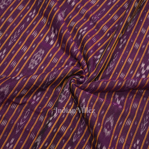Purple Sambalpuri Odisha Ikat Cotton Fabric